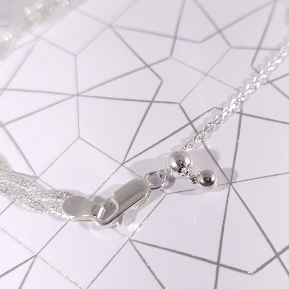 Sterling Silver Bracelet 3 Strand Braided - Picture 5 of 7